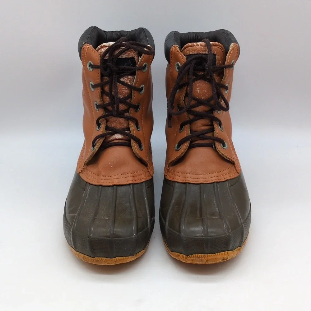 Rugged Outback Boots Mens Brown 8 Leather Rubber Duck‎ Shoes Insulated Warm Work